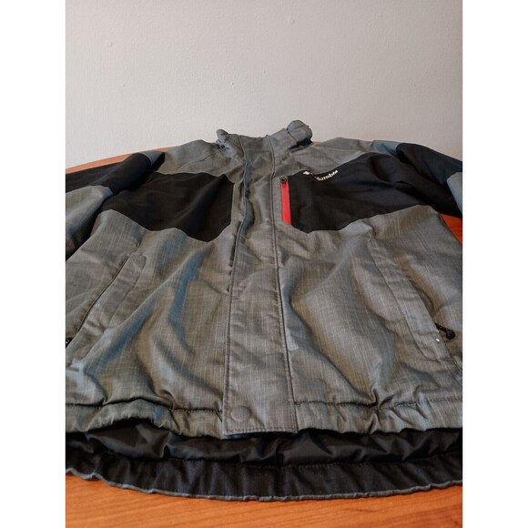 Columbia Tipton Peak Jacket Mens Small Gray Black Omni Heat Shield Waterproof - Picture 6 of 14